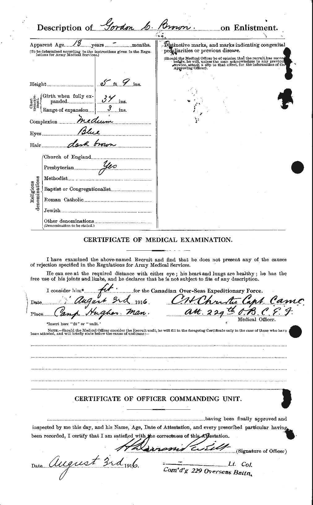 Personnel Records of the First World War - CEF 262629b
