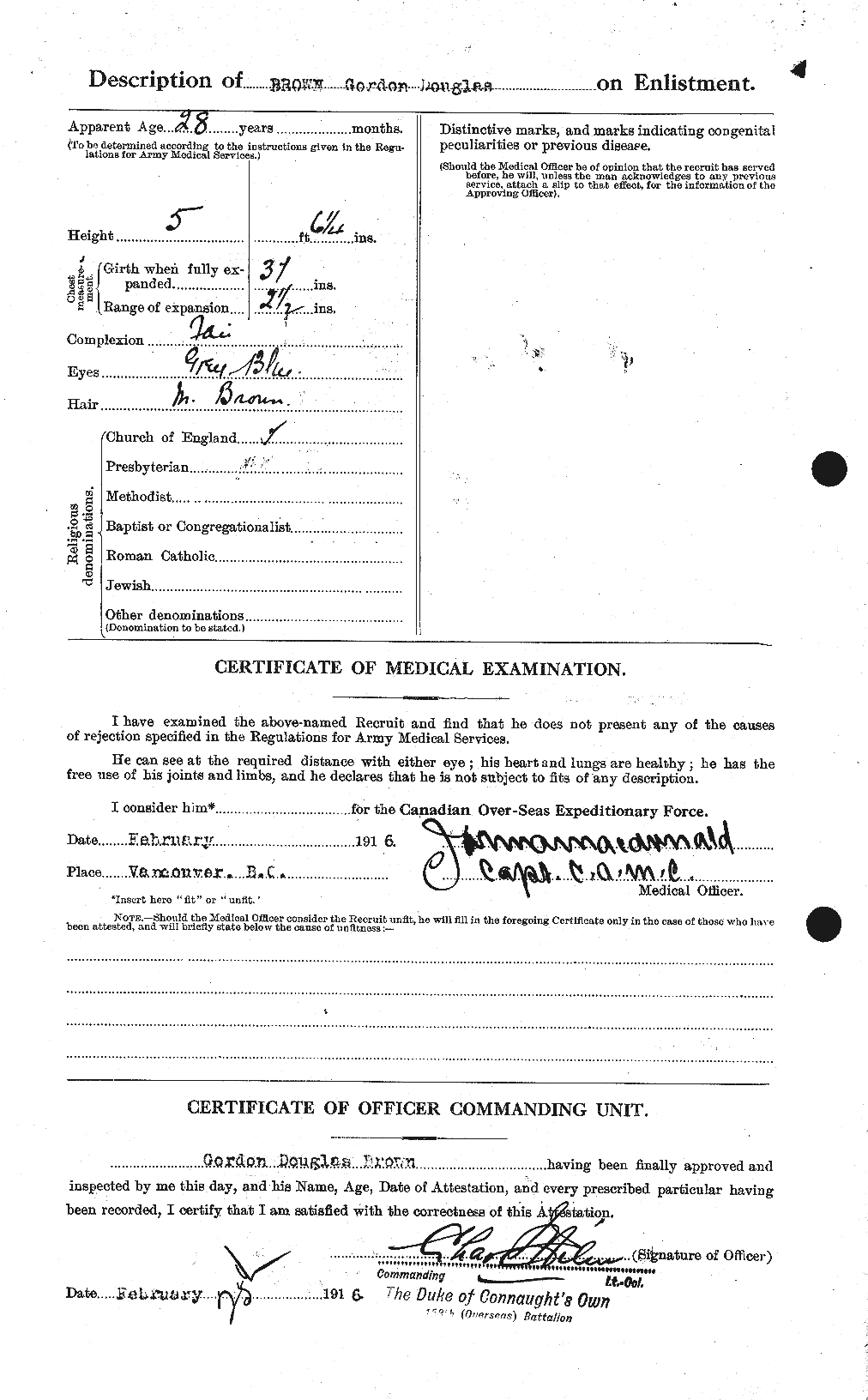 Personnel Records of the First World War - CEF 262632b