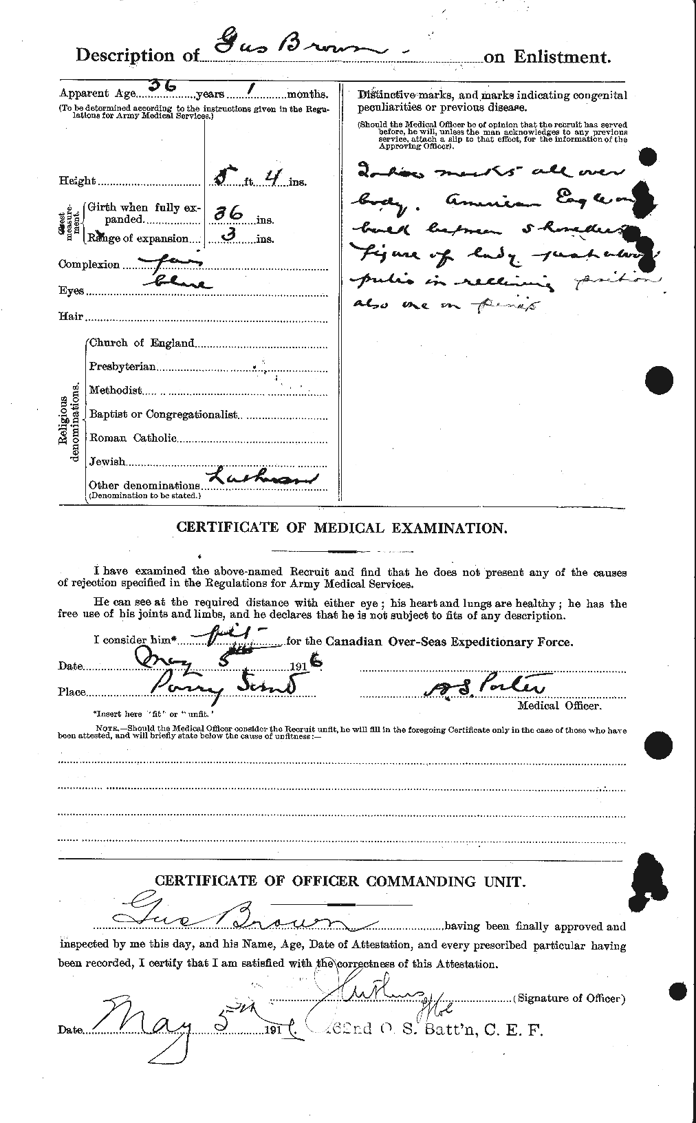 Personnel Records of the First World War - CEF 262651b