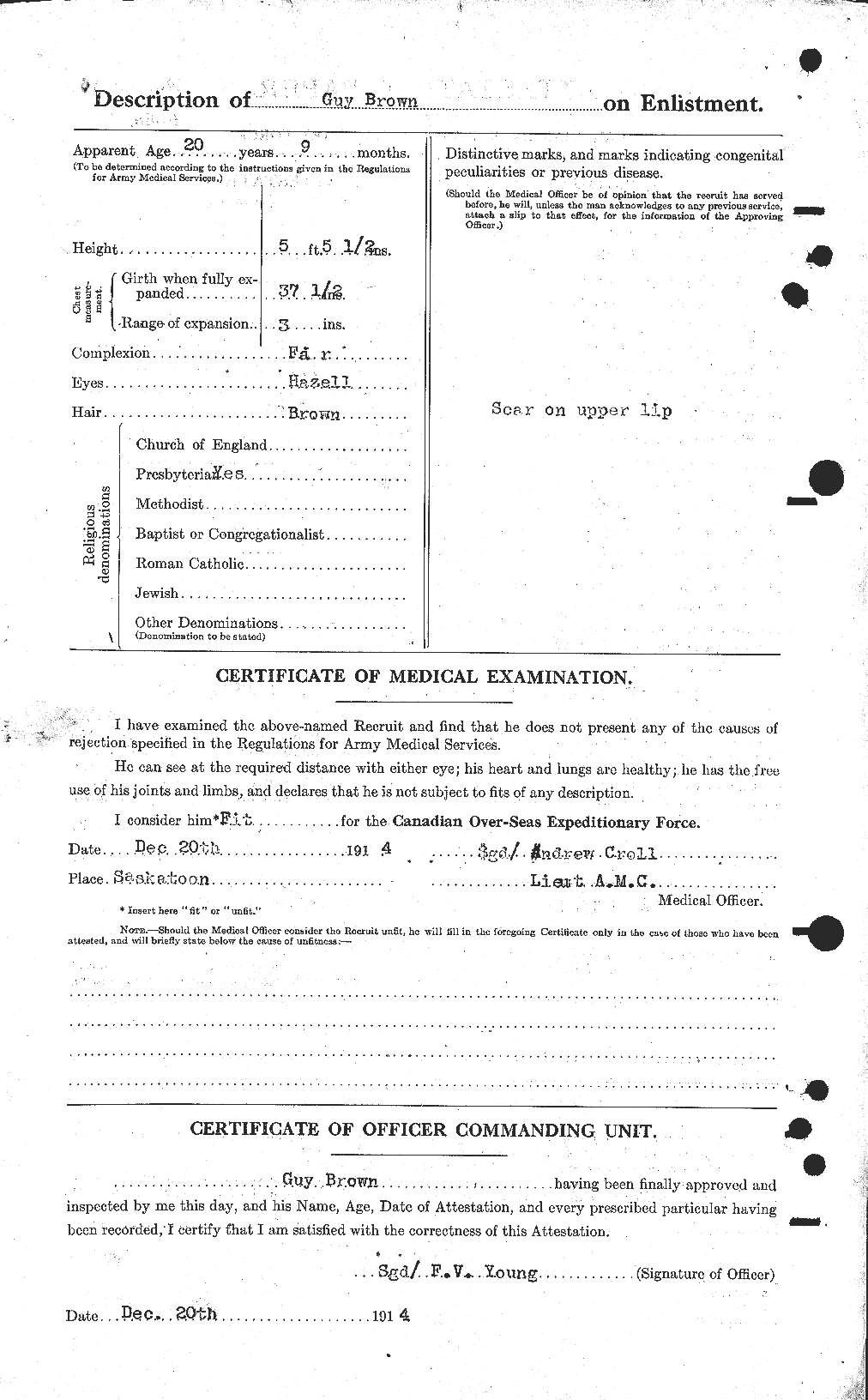 Personnel Records of the First World War - CEF 262652b