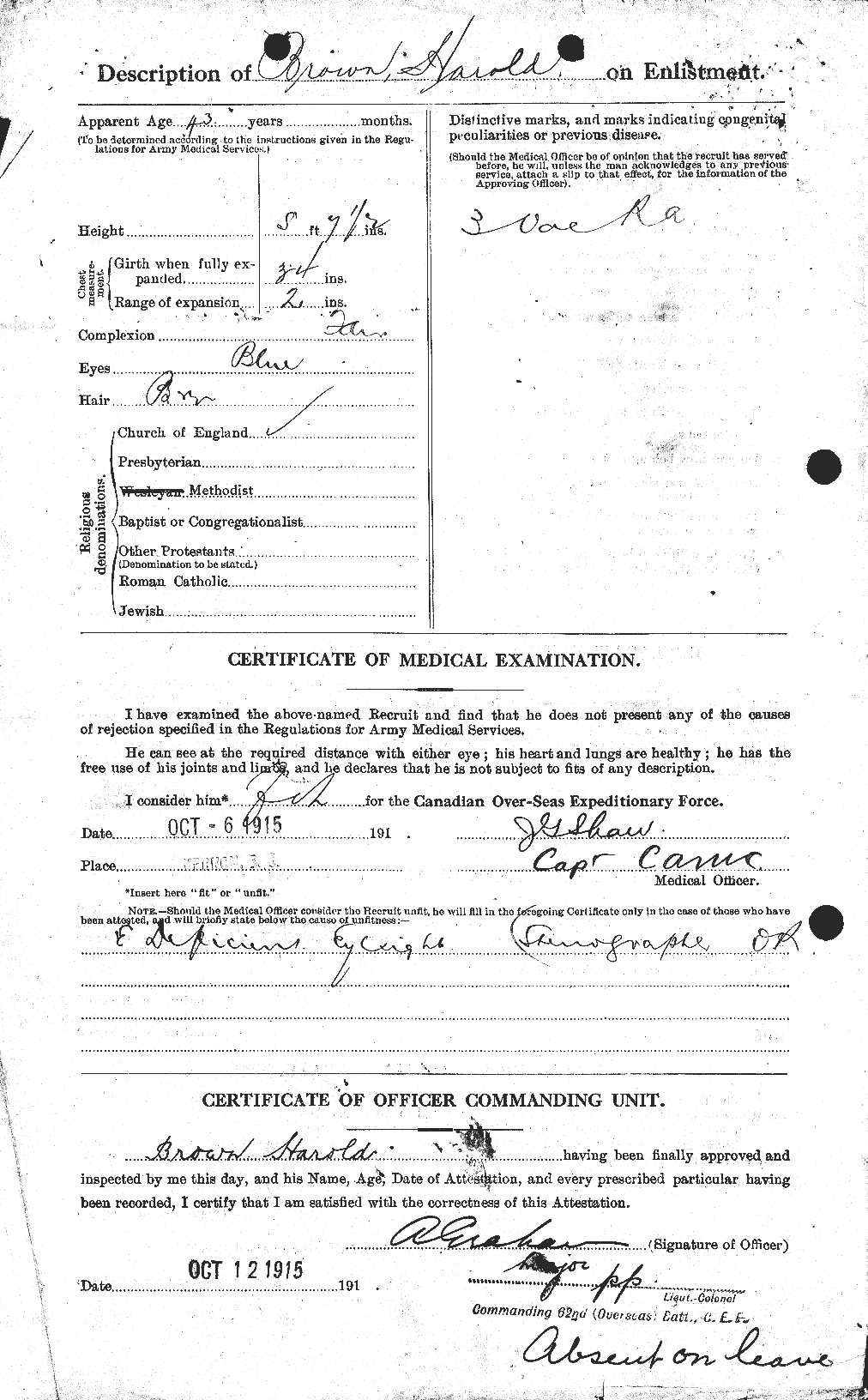 Personnel Records of the First World War - CEF 262669b