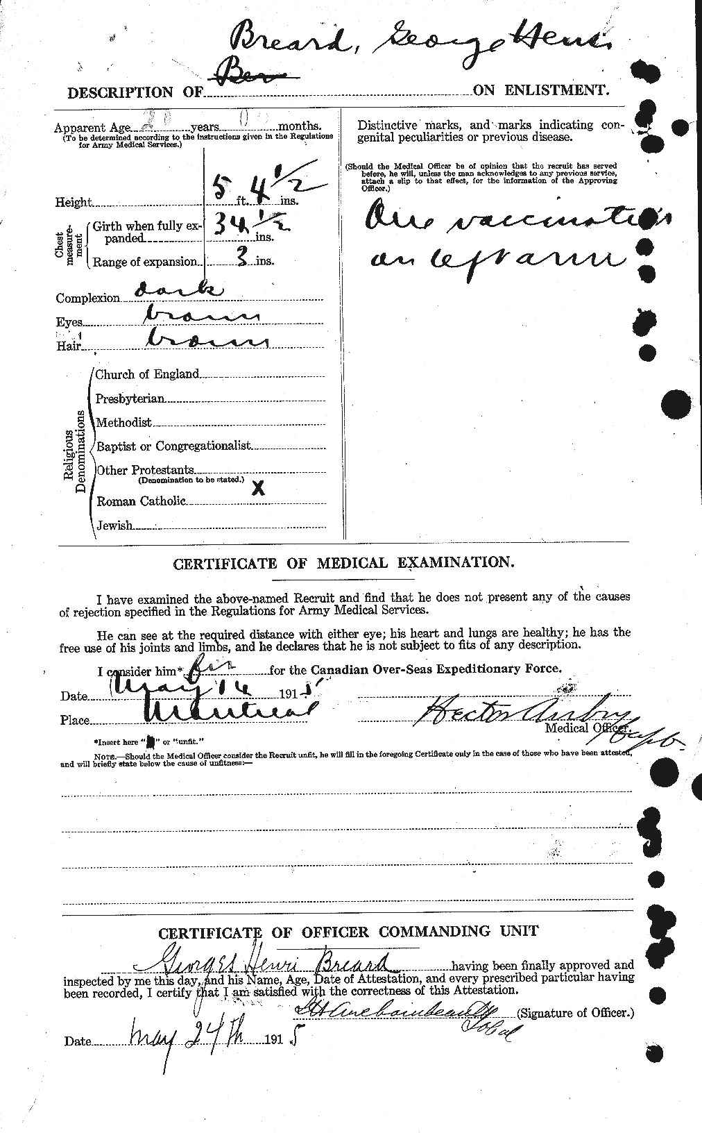 Personnel Records of the First World War - CEF 262760b