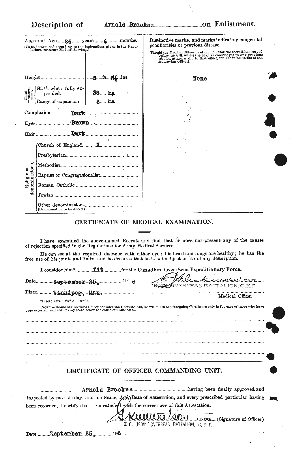 Personnel Records of the First World War - CEF 263066b