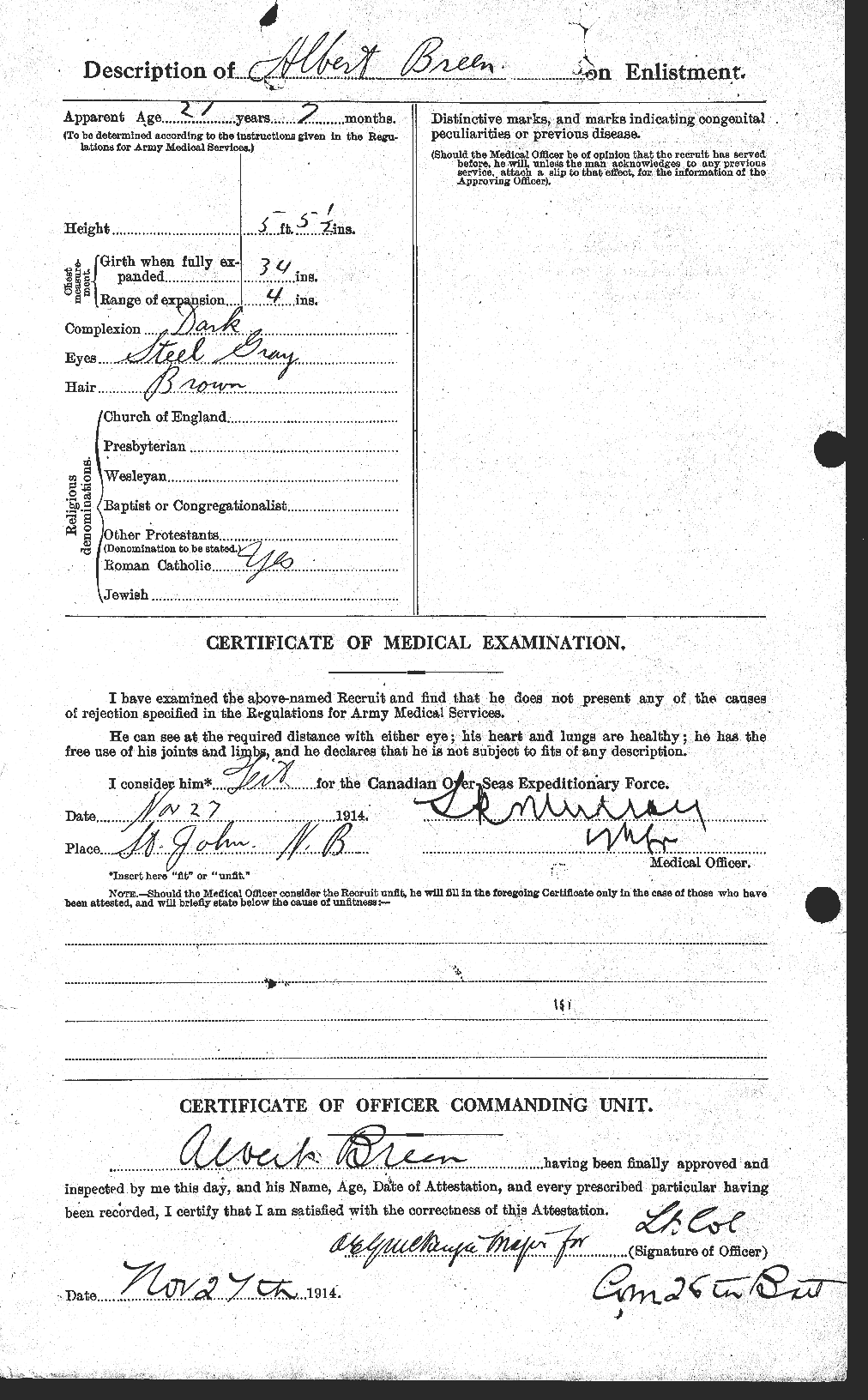 Personnel Records of the First World War - CEF 263497b