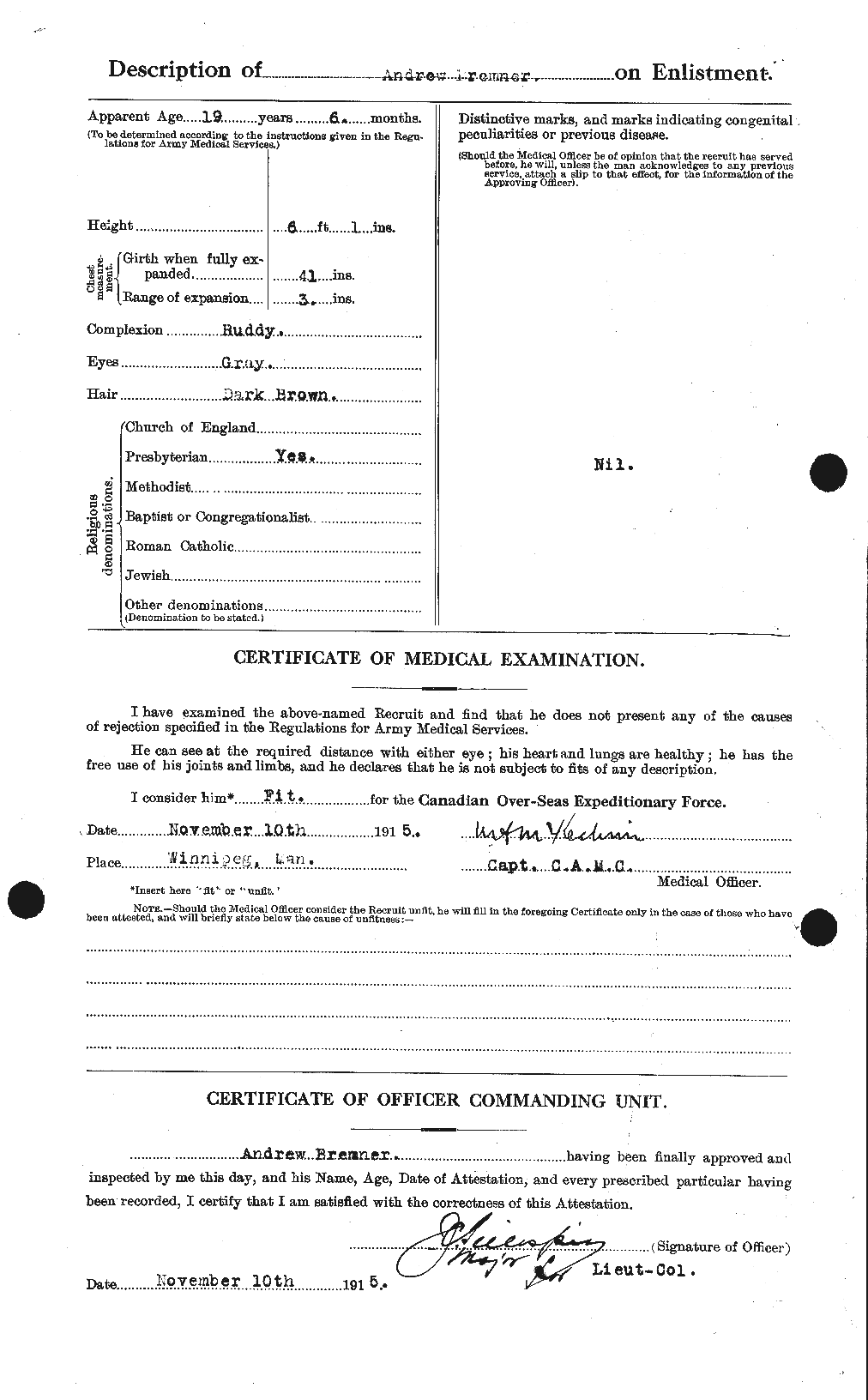 Personnel Records of the First World War - CEF 263664b