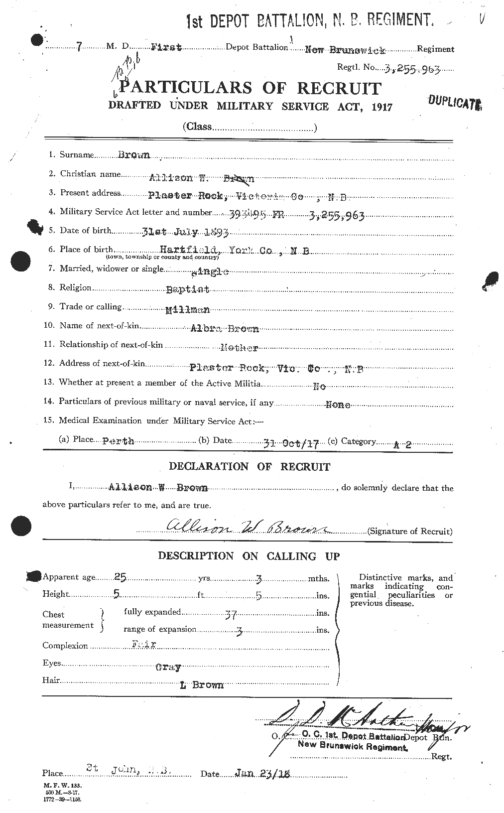 Personnel Records of the First World War - CEF 263690a
