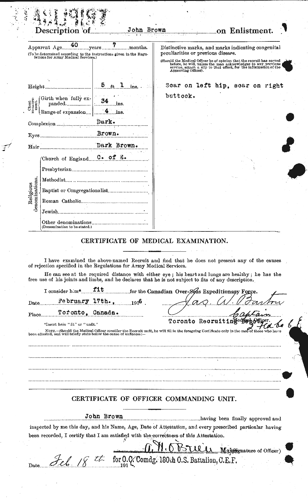 Personnel Records of the First World War - CEF 263869b
