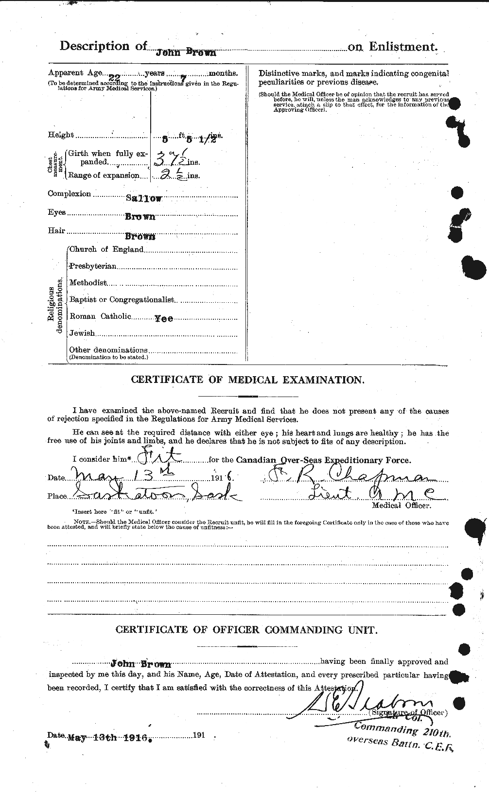 Personnel Records of the First World War - CEF 263872b