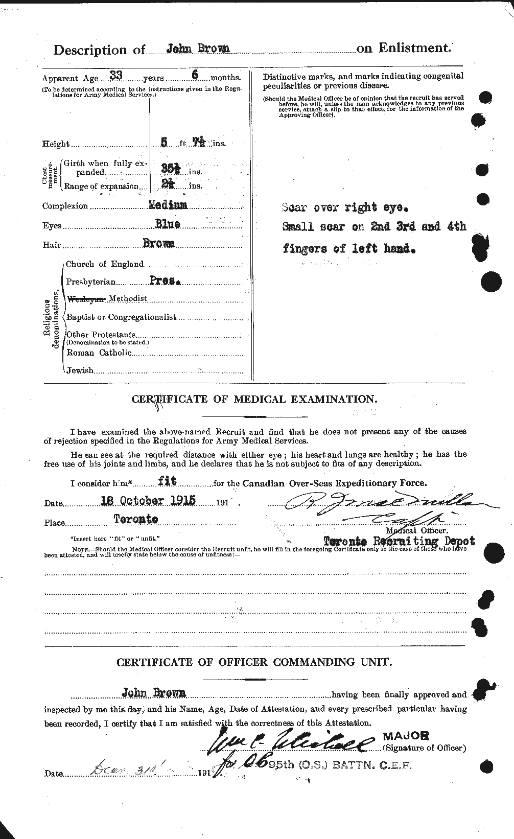 Personnel Records of the First World War - CEF 263885b