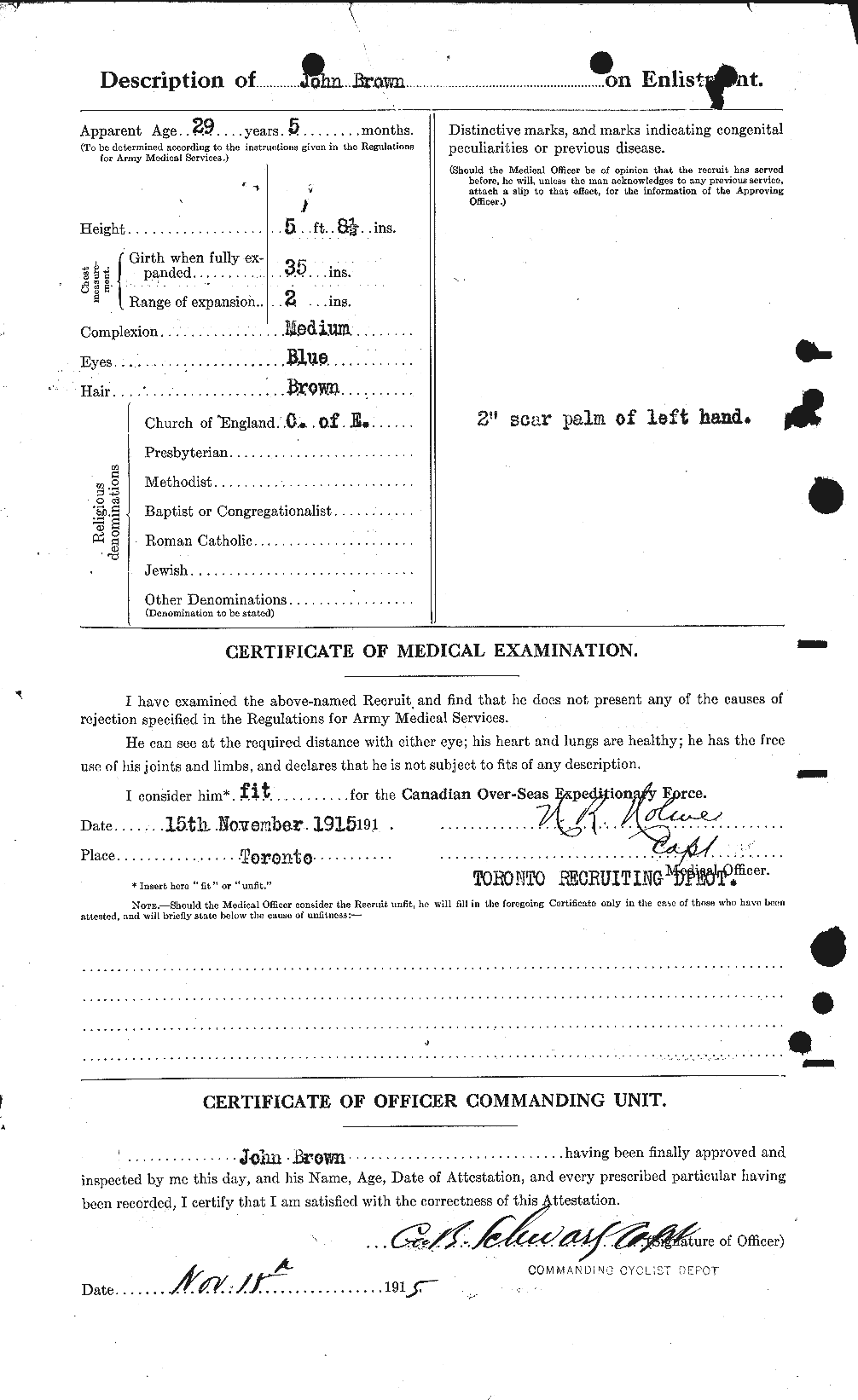 Personnel Records of the First World War - CEF 263899b