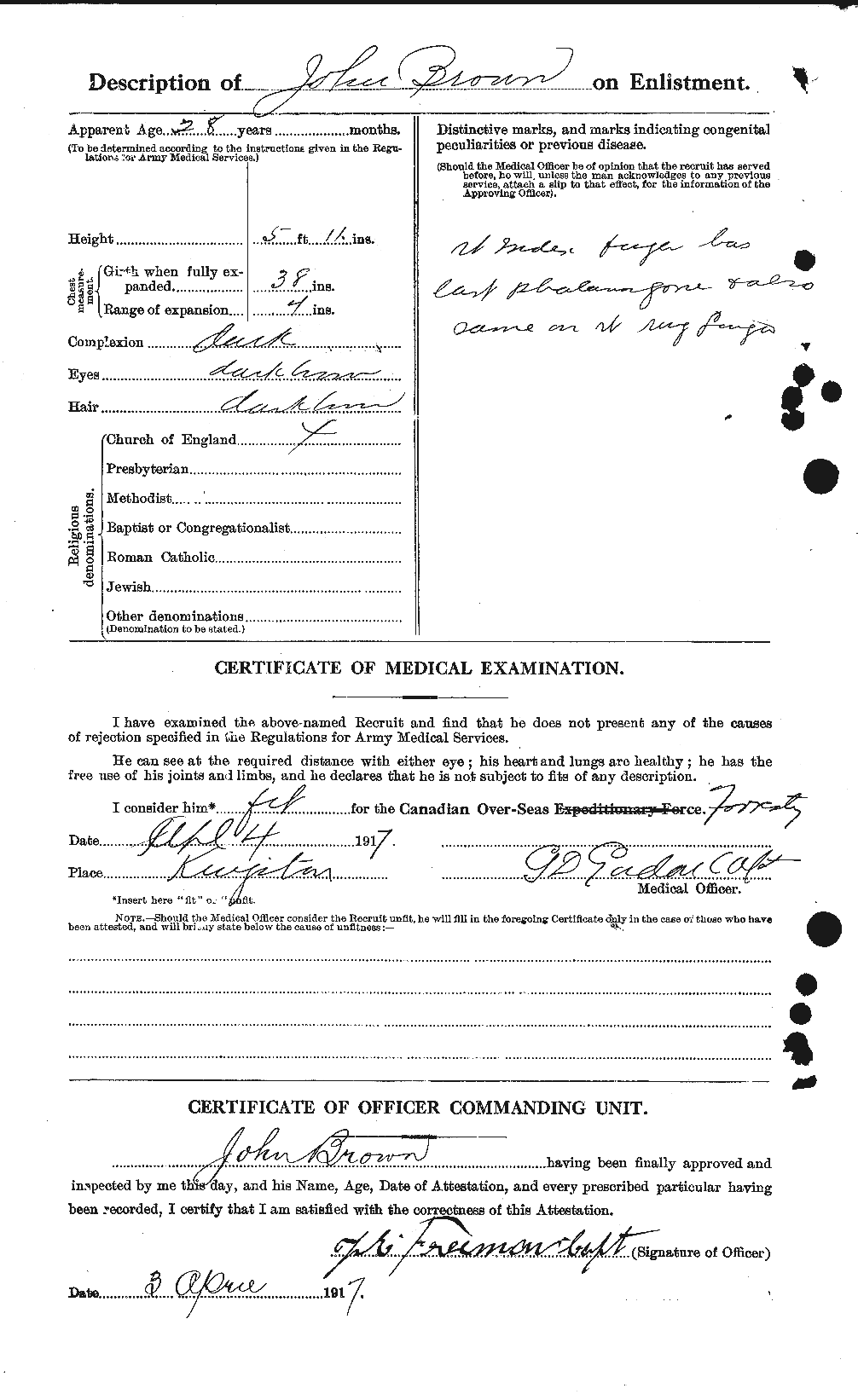 Personnel Records of the First World War - CEF 263903b