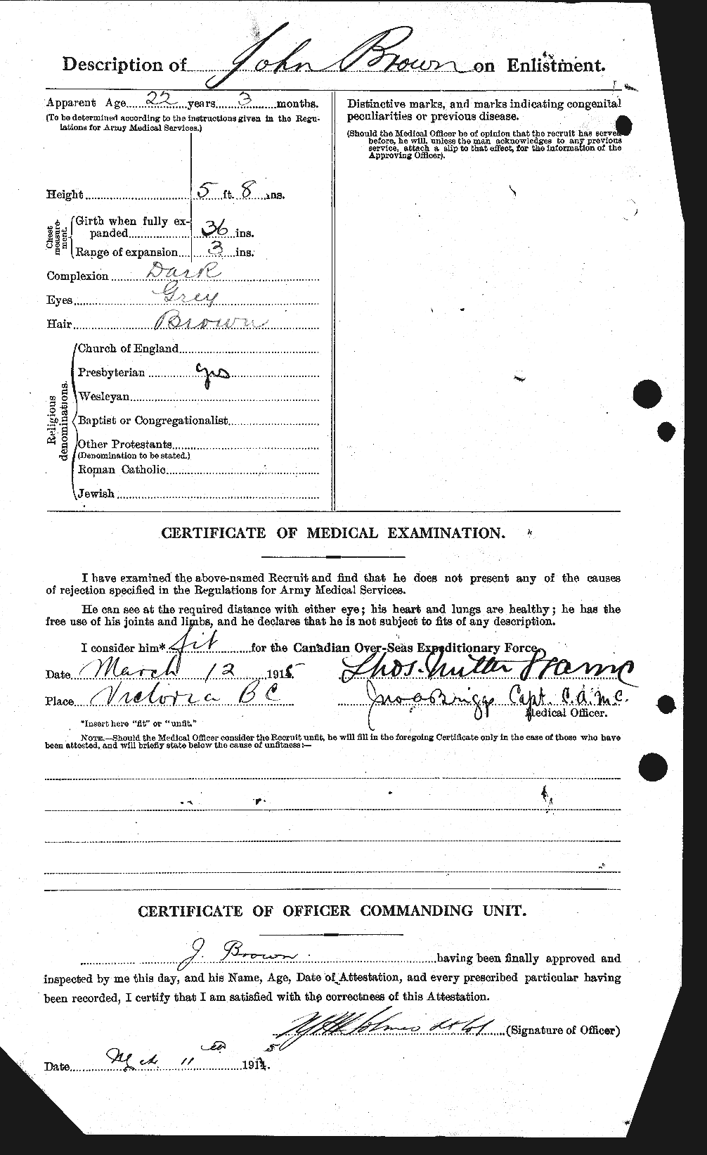 Personnel Records of the First World War - CEF 263917b