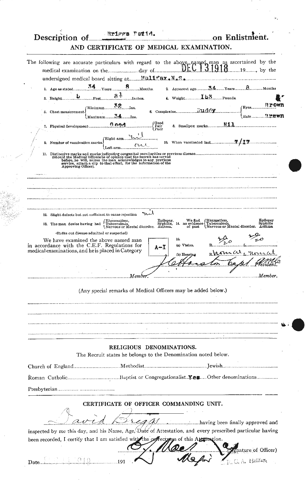 Personnel Records of the First World War - CEF 263990b