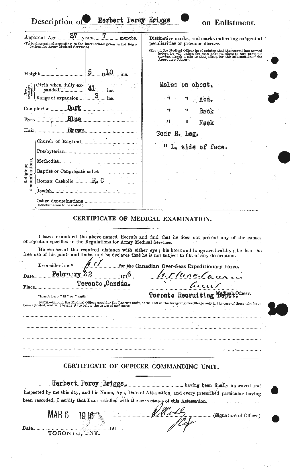 Personnel Records of the First World War - CEF 264033b