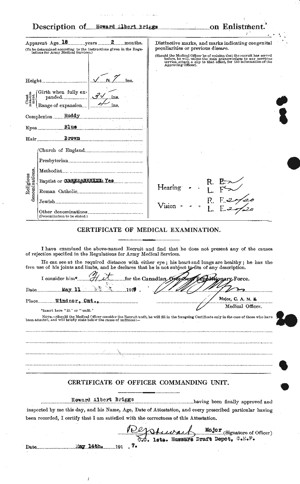Personnel Records of the First World War - CEF 264034b