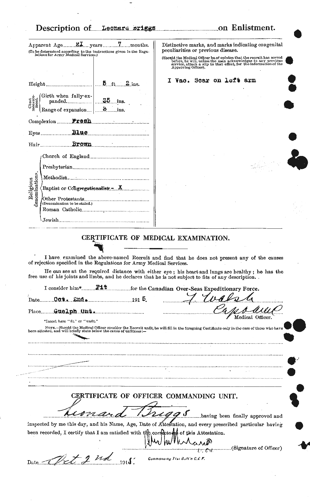 Personnel Records of the First World War - CEF 264072b