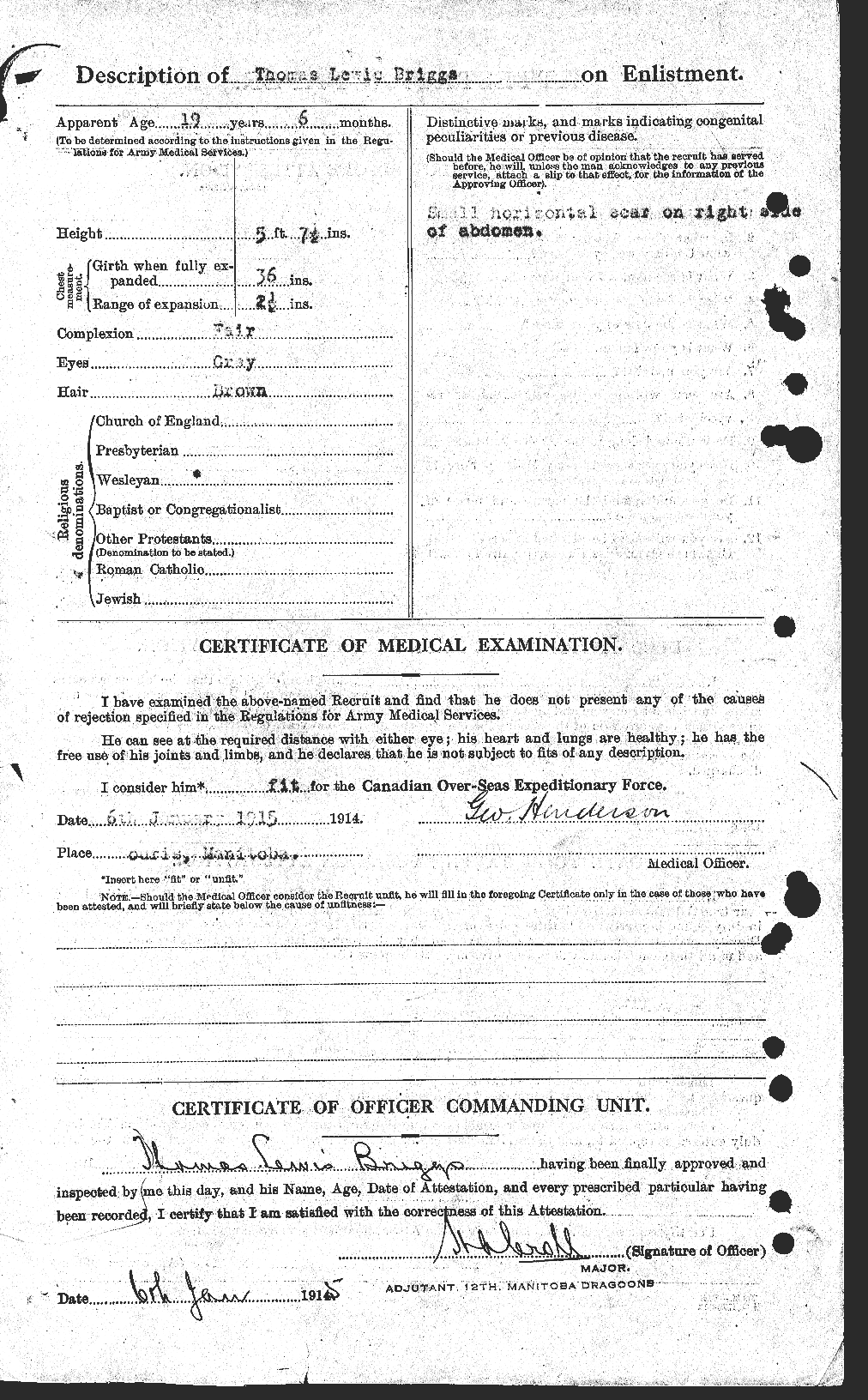 Personnel Records of the First World War - CEF 264105b