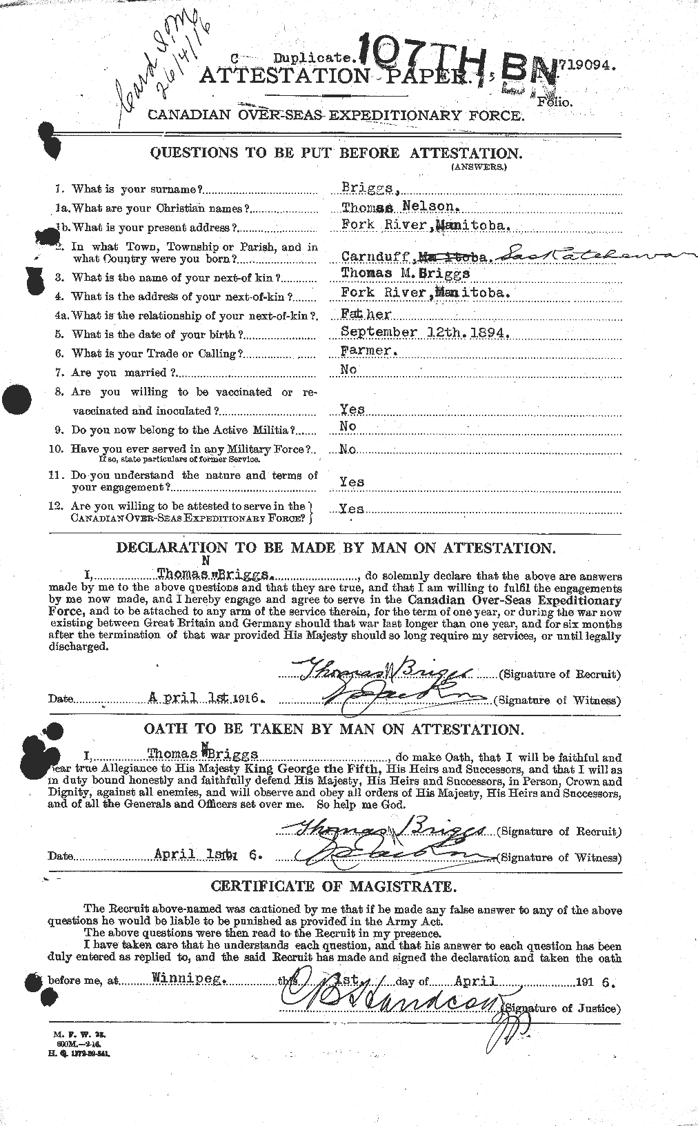 Personnel Records of the First World War - CEF 264106a