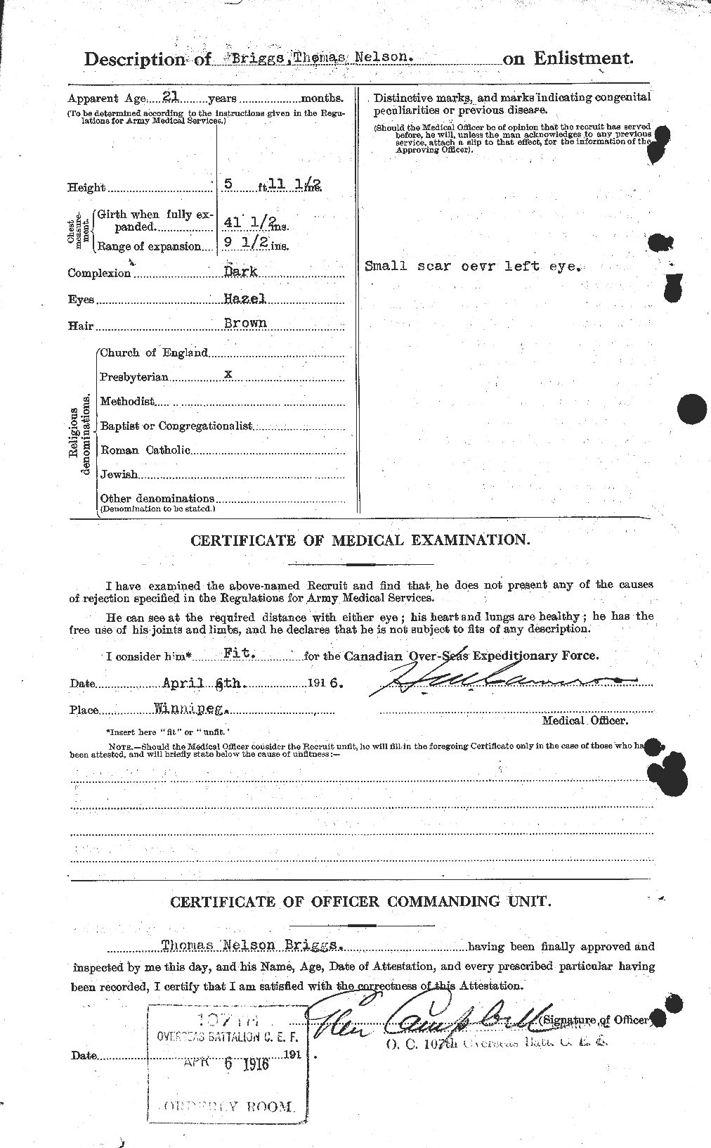 Personnel Records of the First World War - CEF 264106b
