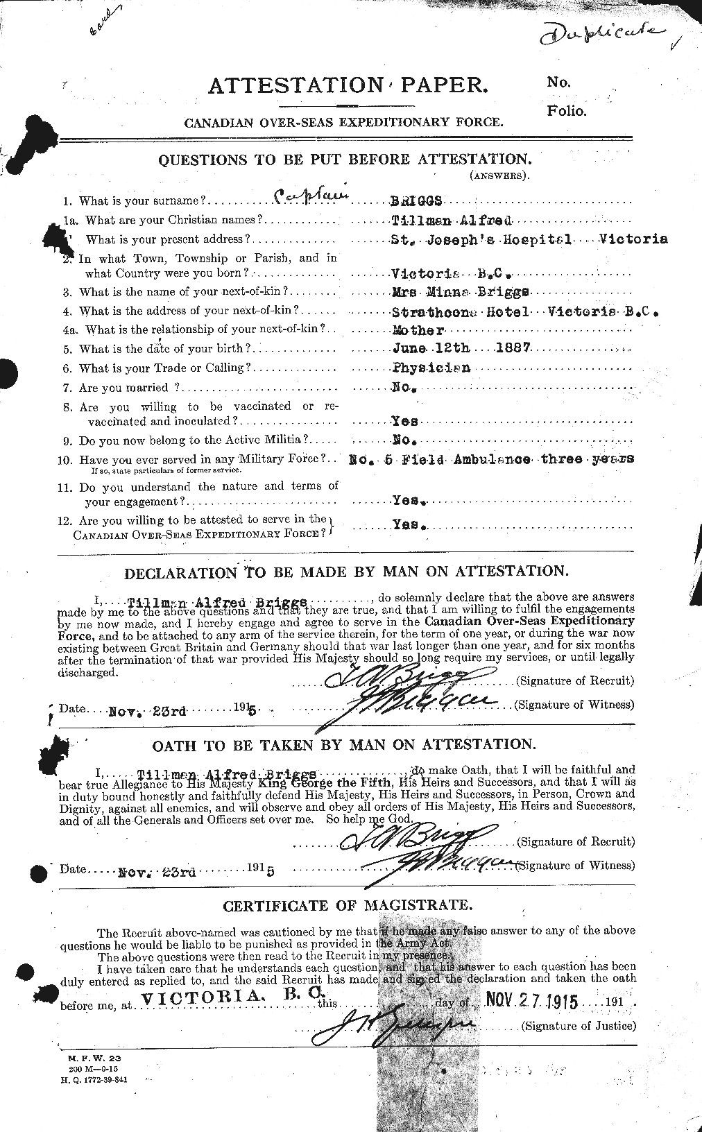 Personnel Records of the First World War - CEF 264108a