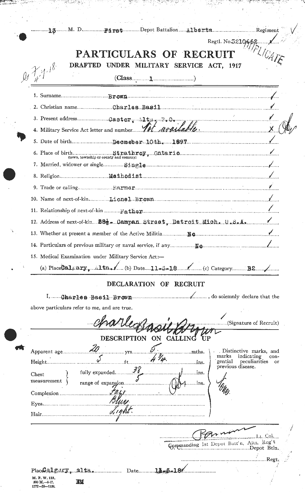 Personnel Records of the First World War - CEF 264391a