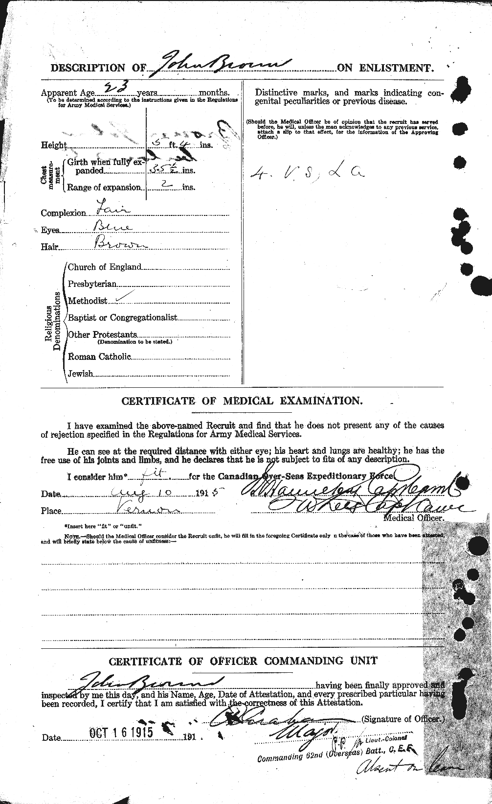 Personnel Records of the First World War - CEF 264525b