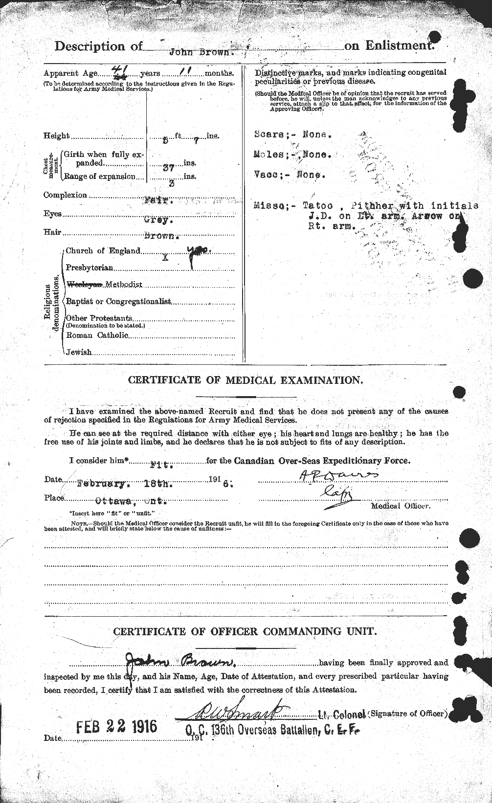 Personnel Records of the First World War - CEF 264538b