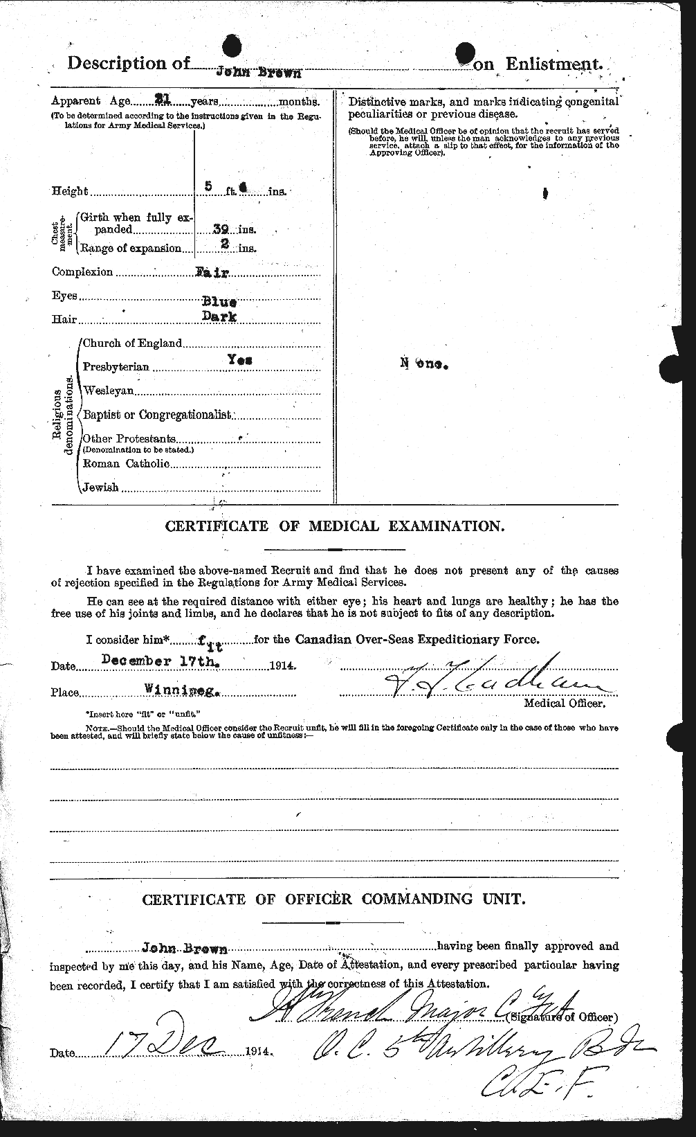 Personnel Records of the First World War - CEF 264539b