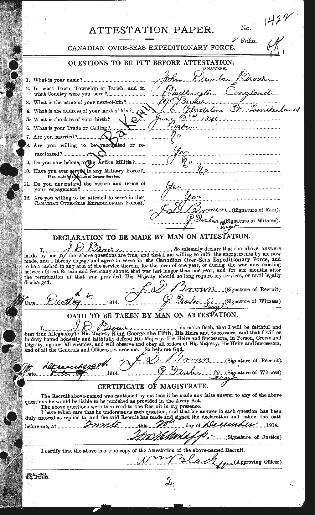 Personnel Records of the First World War - CEF 264586a