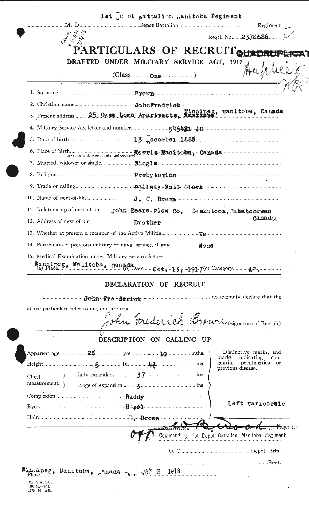 Personnel Records of the First World War - CEF 264597a