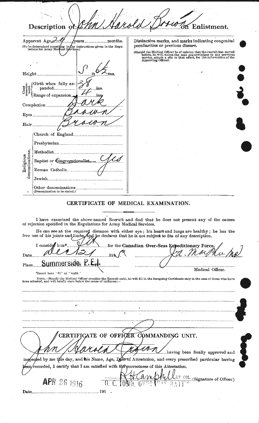 Personnel Records of the First World War - CEF 264606b