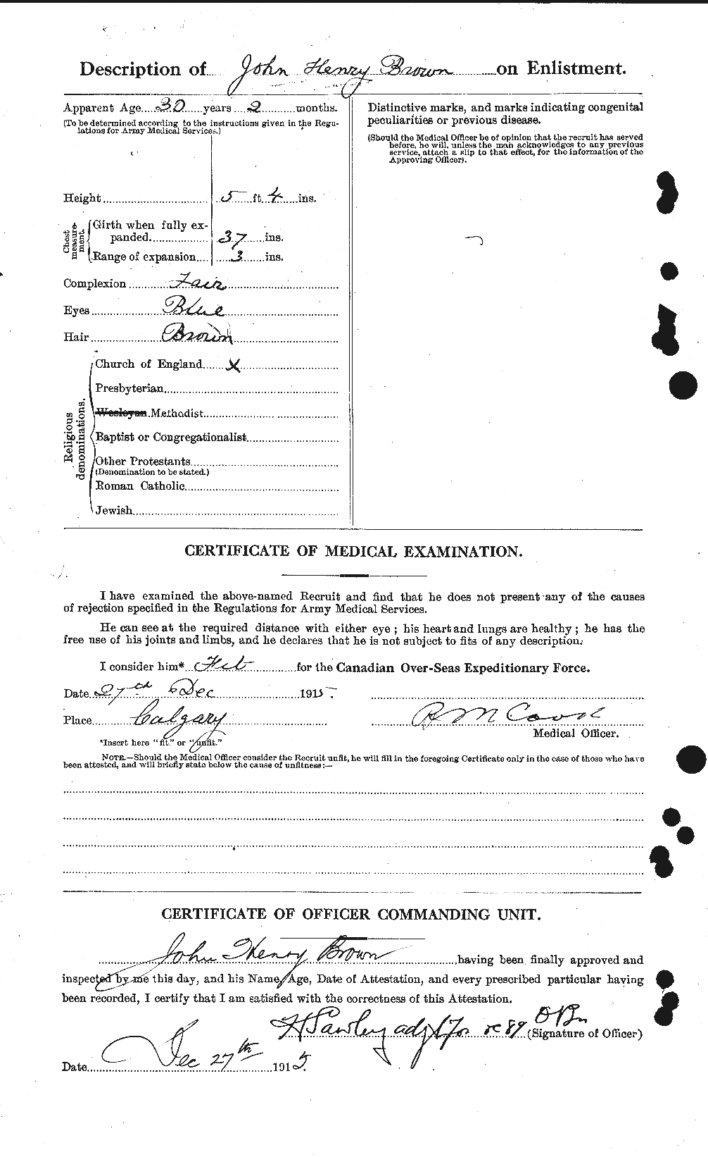 Personnel Records of the First World War - CEF 264613b