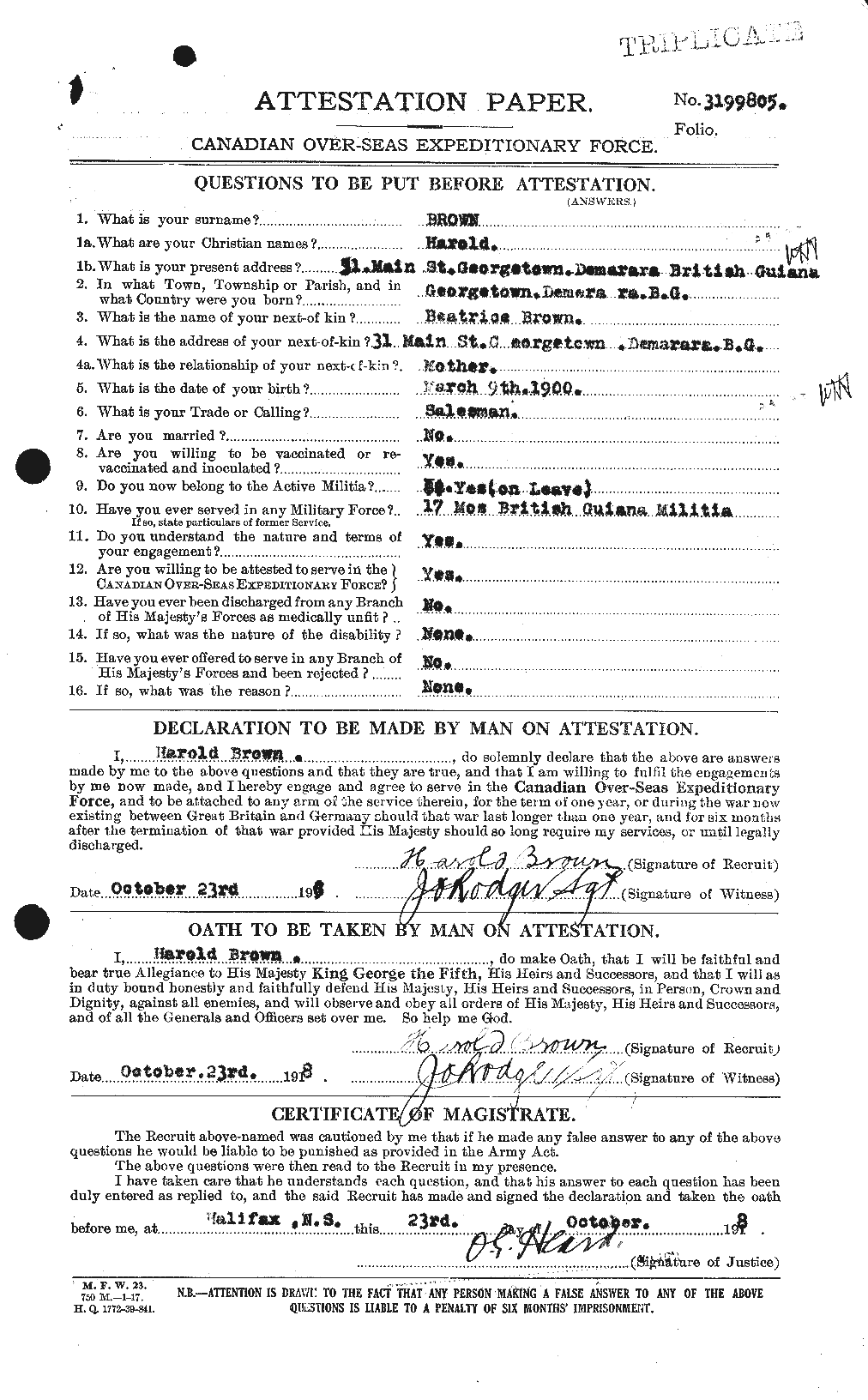 Personnel Records of the First World War - CEF 265339a