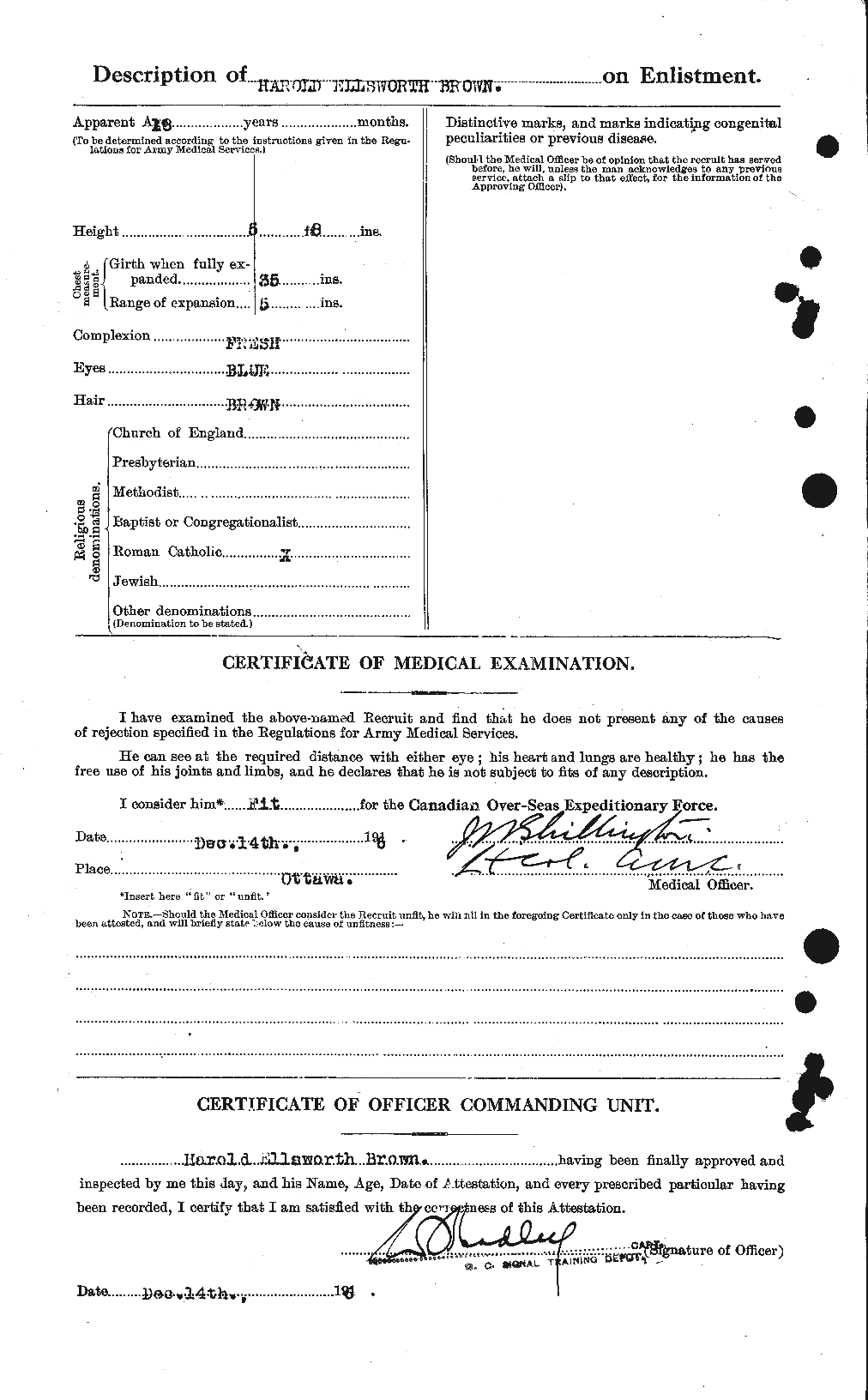 Personnel Records of the First World War - CEF 265354b