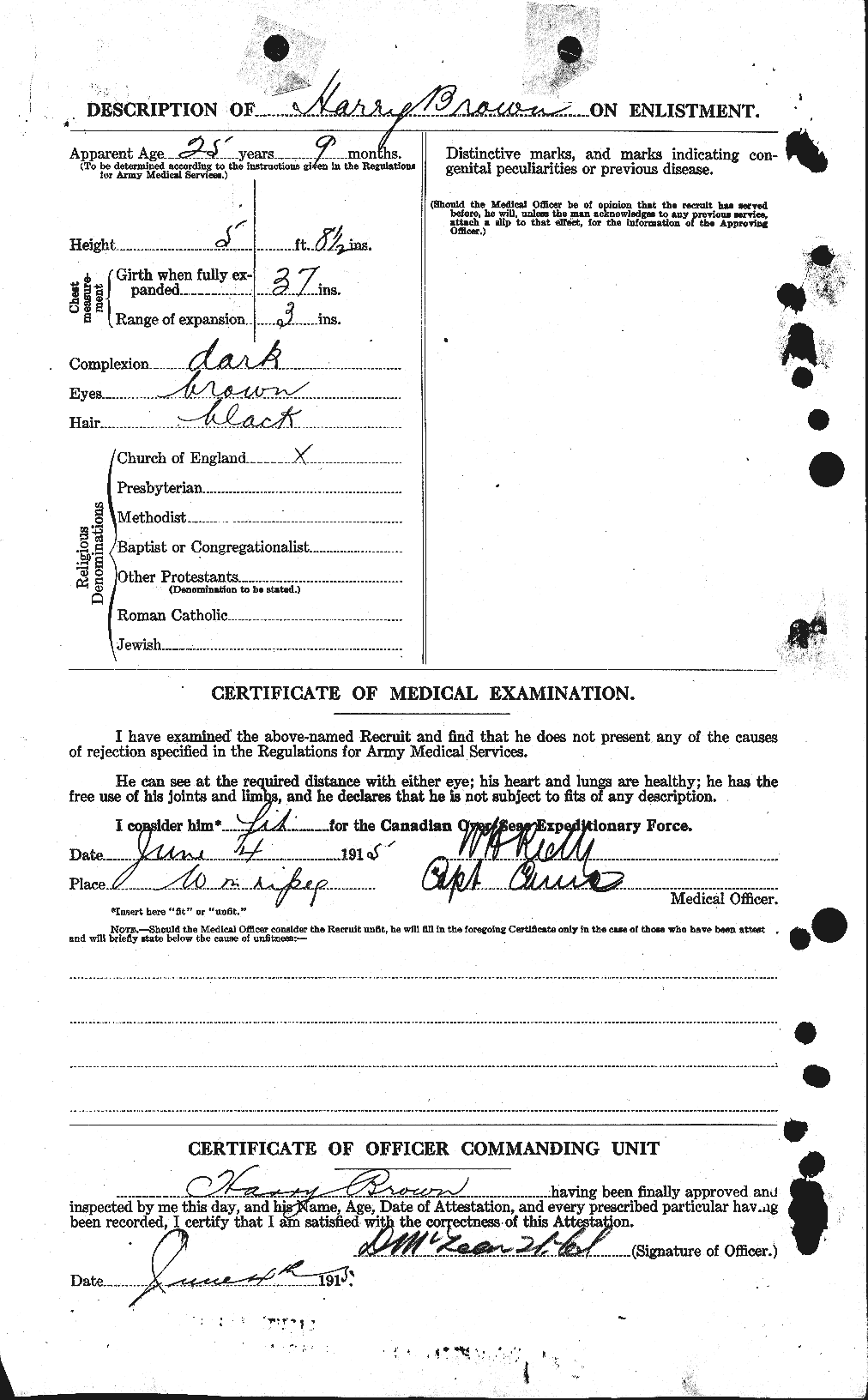 Personnel Records of the First World War - CEF 265411b