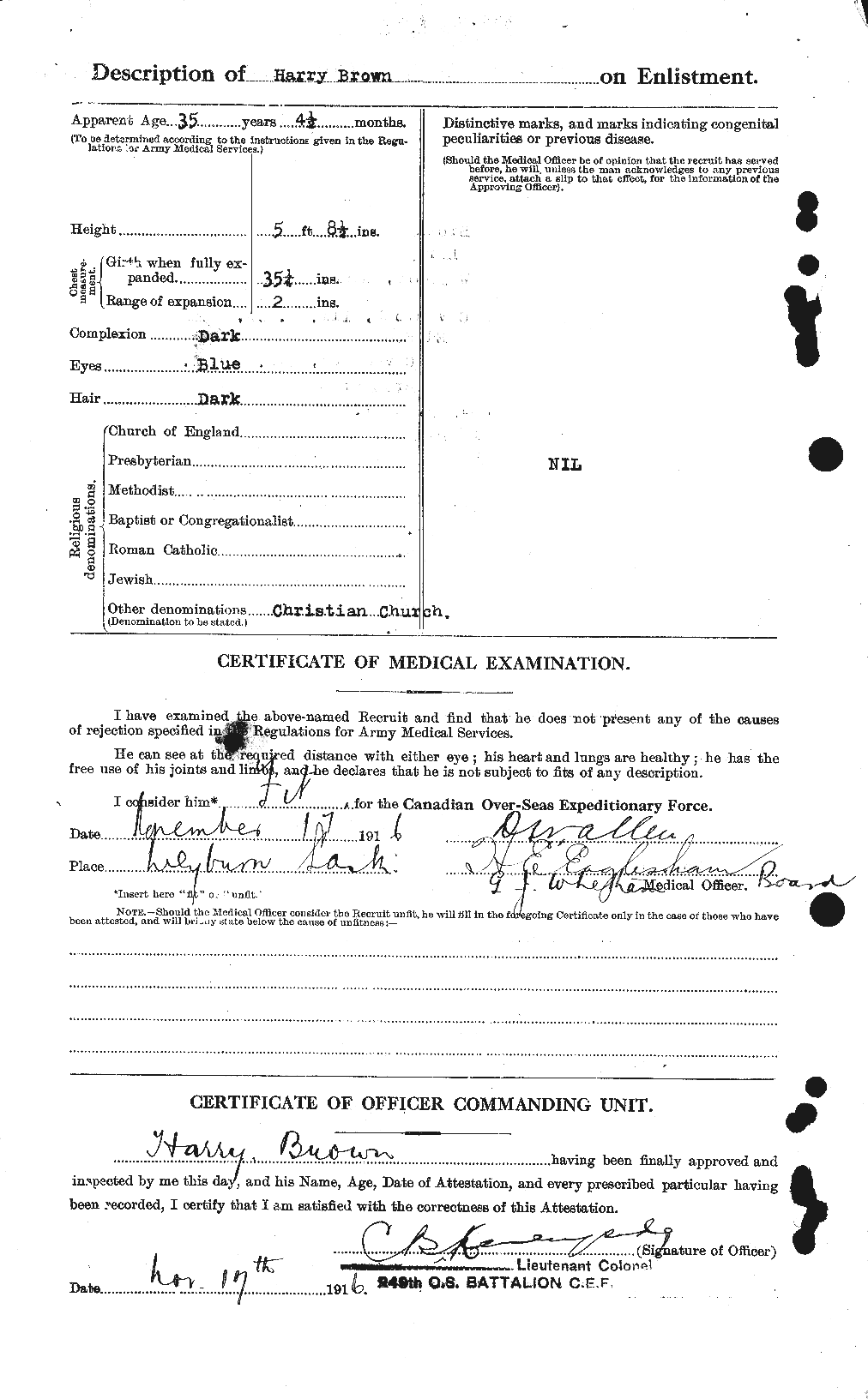 Personnel Records of the First World War - CEF 265415b