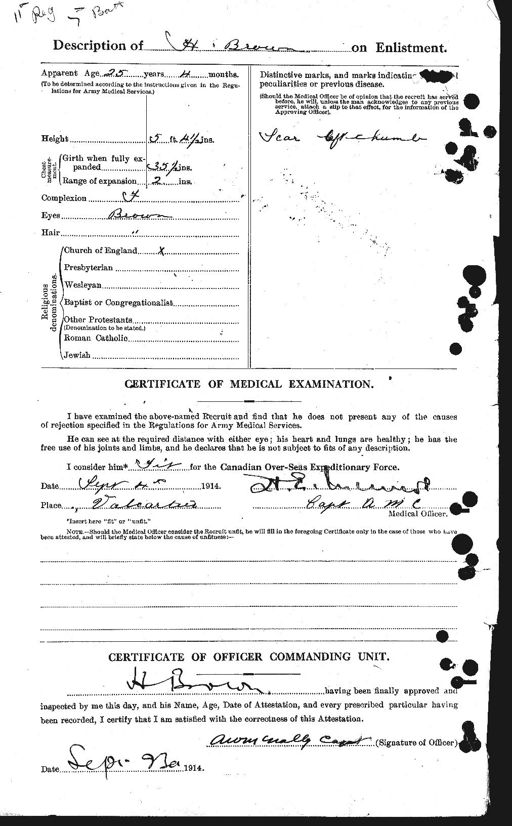 Personnel Records of the First World War - CEF 265427b