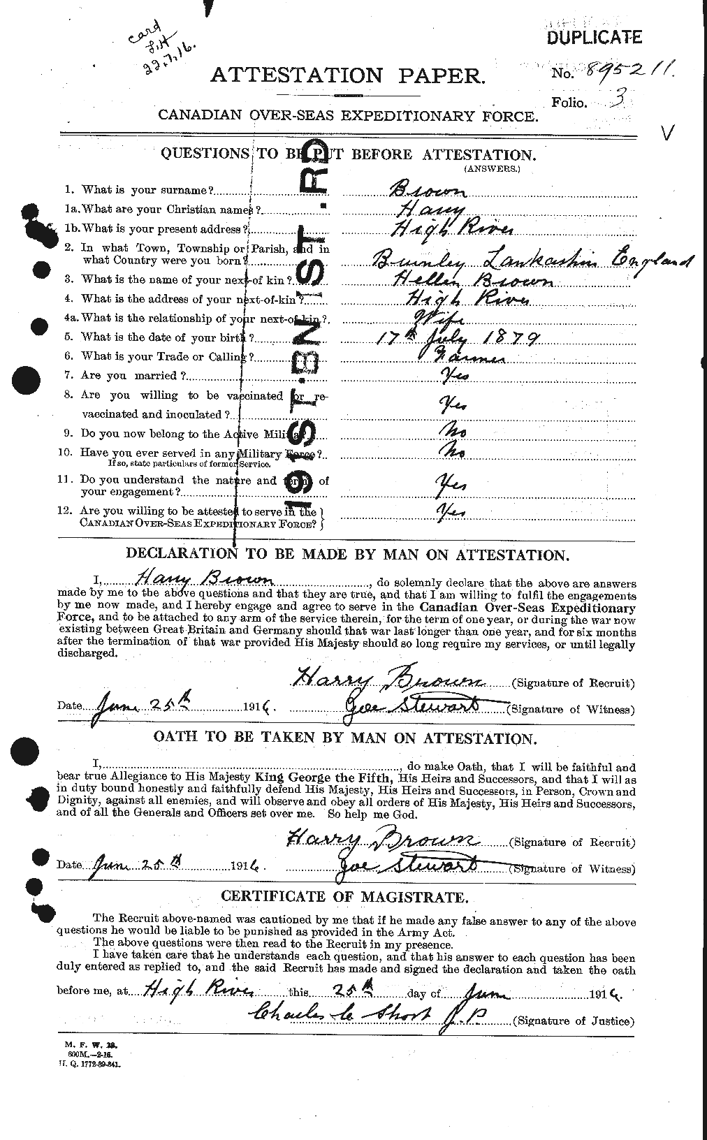 Personnel Records of the First World War - CEF 265431a