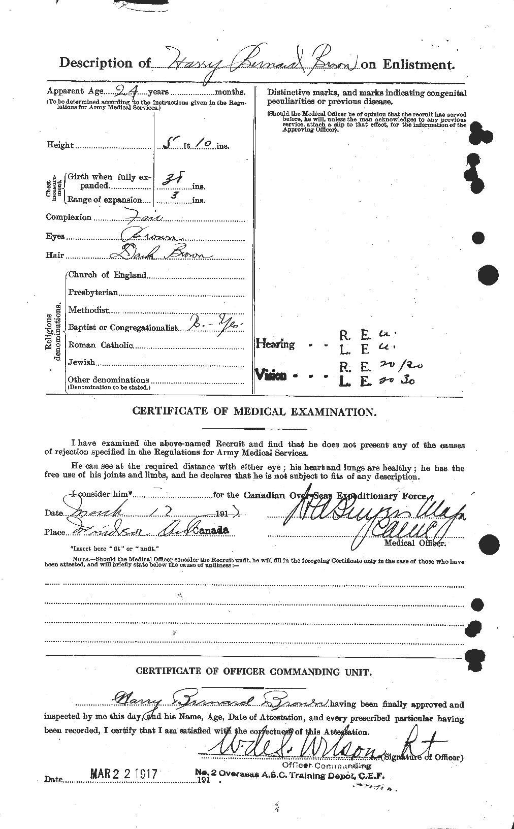 Personnel Records of the First World War - CEF 265441b