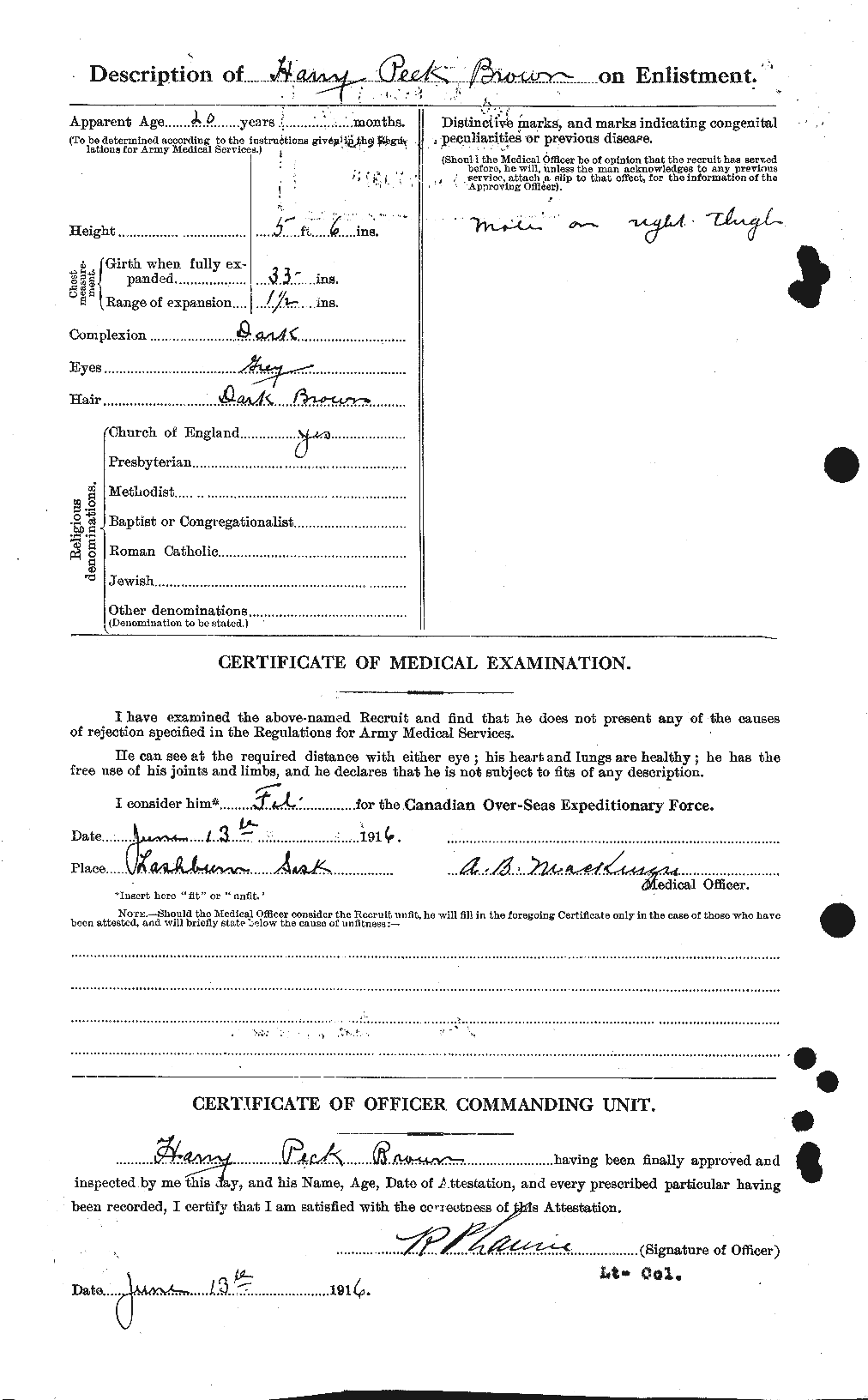 Personnel Records of the First World War - CEF 265465b