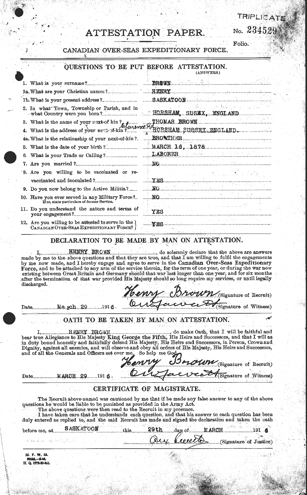 Personnel Records of the First World War - CEF 265505a
