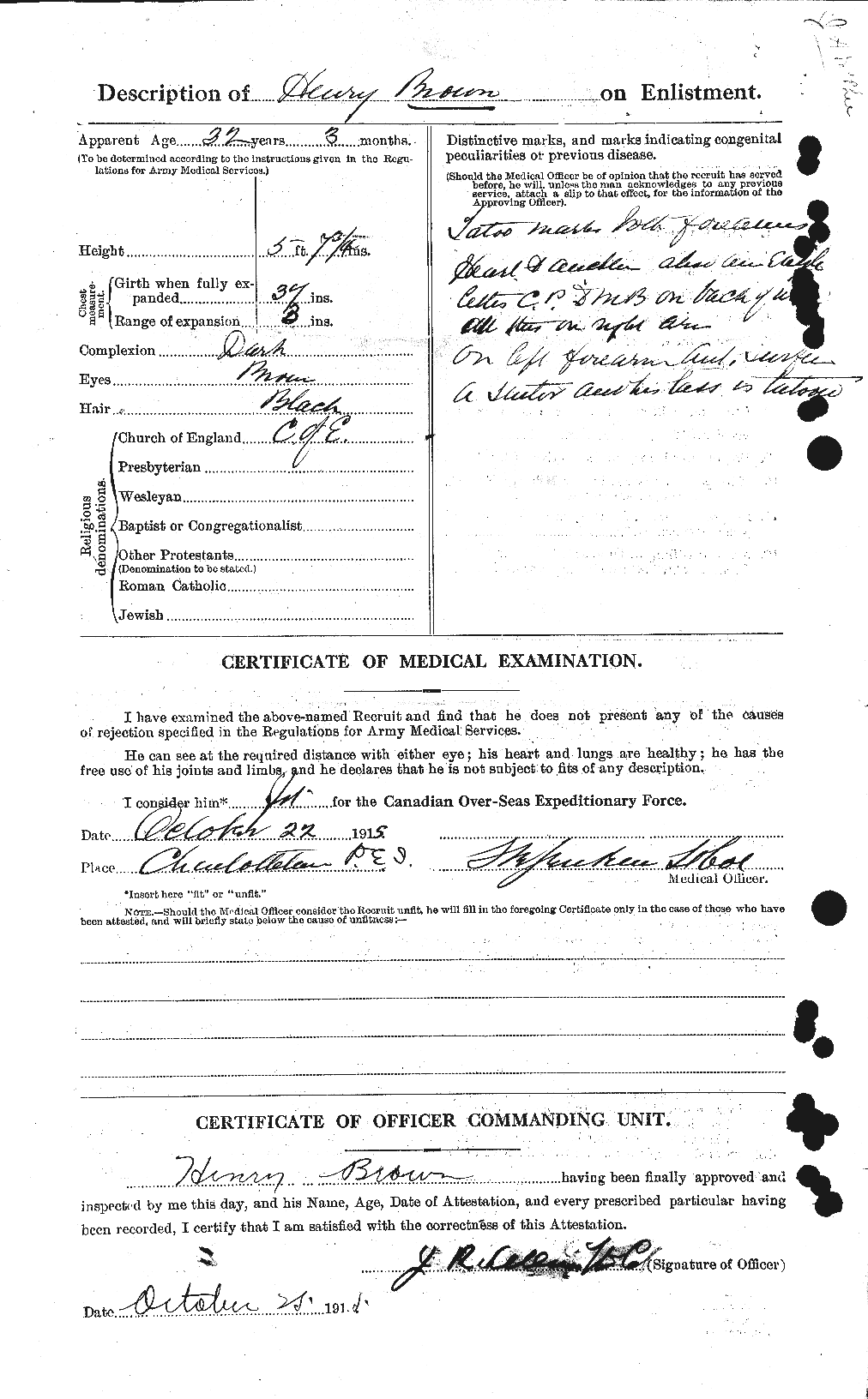 Personnel Records of the First World War - CEF 265507b