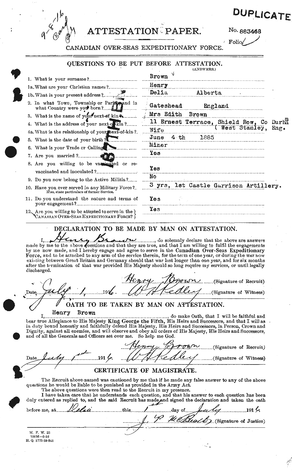Personnel Records of the First World War - CEF 265510a