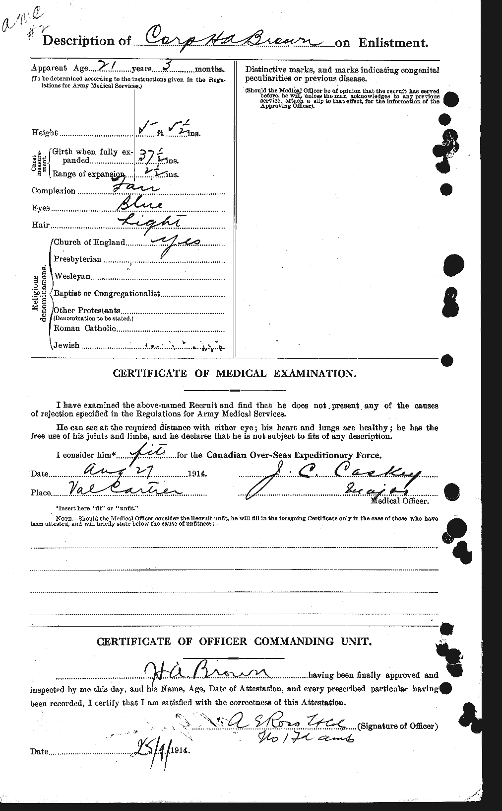 Personnel Records of the First World War - CEF 265520b