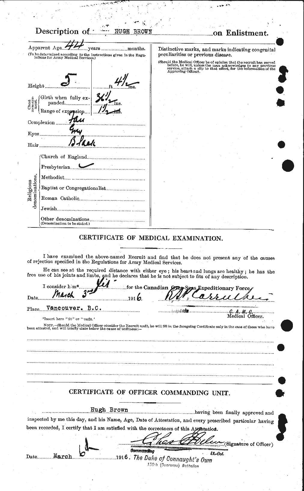 Personnel Records of the First World War - CEF 265640b