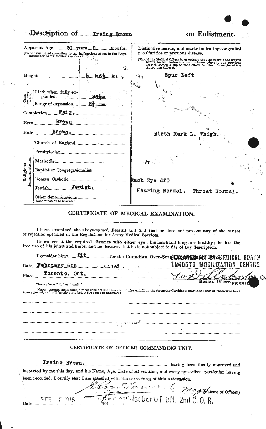 Personnel Records of the First World War - CEF 265660b
