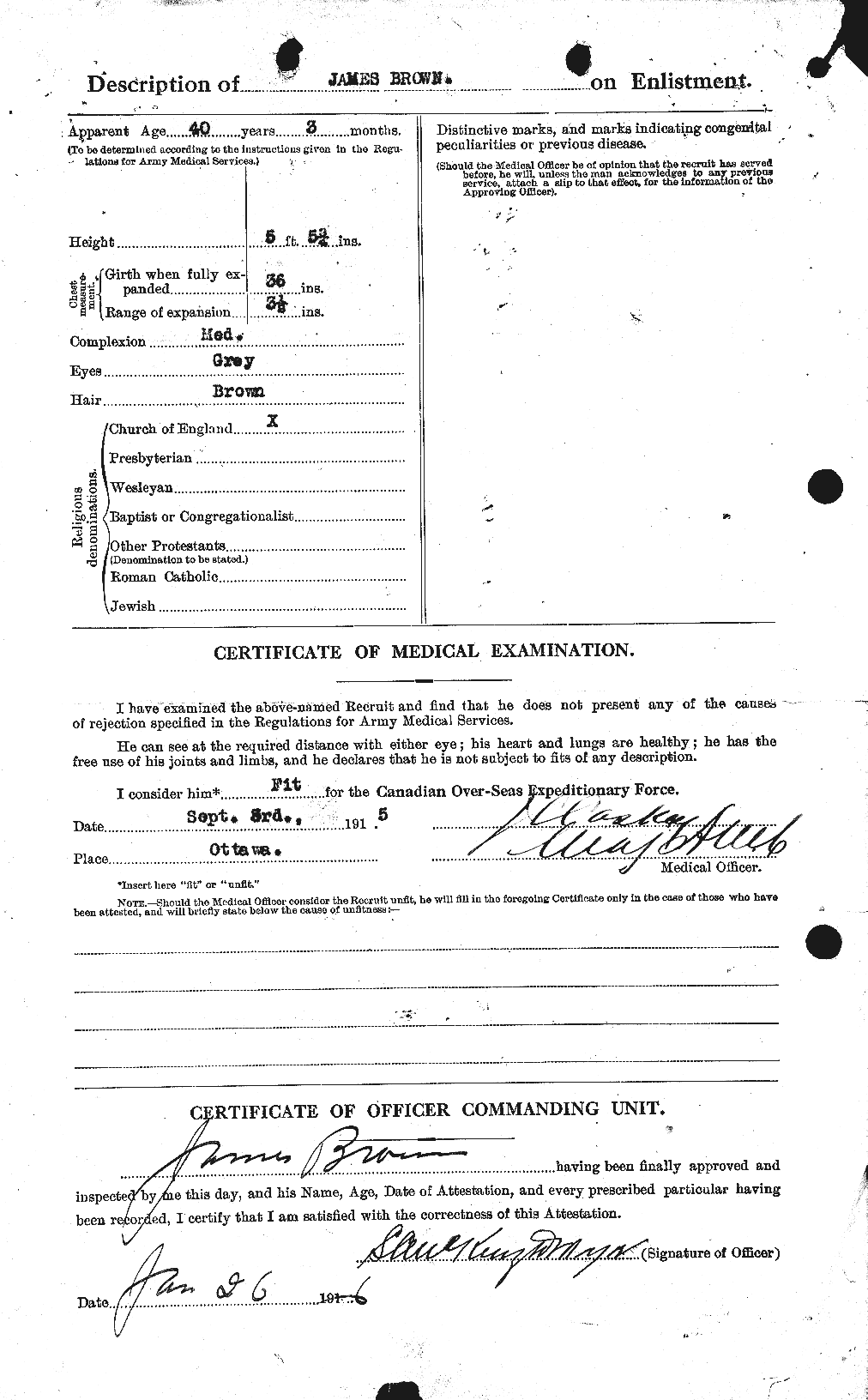 Personnel Records of the First World War - CEF 265709b