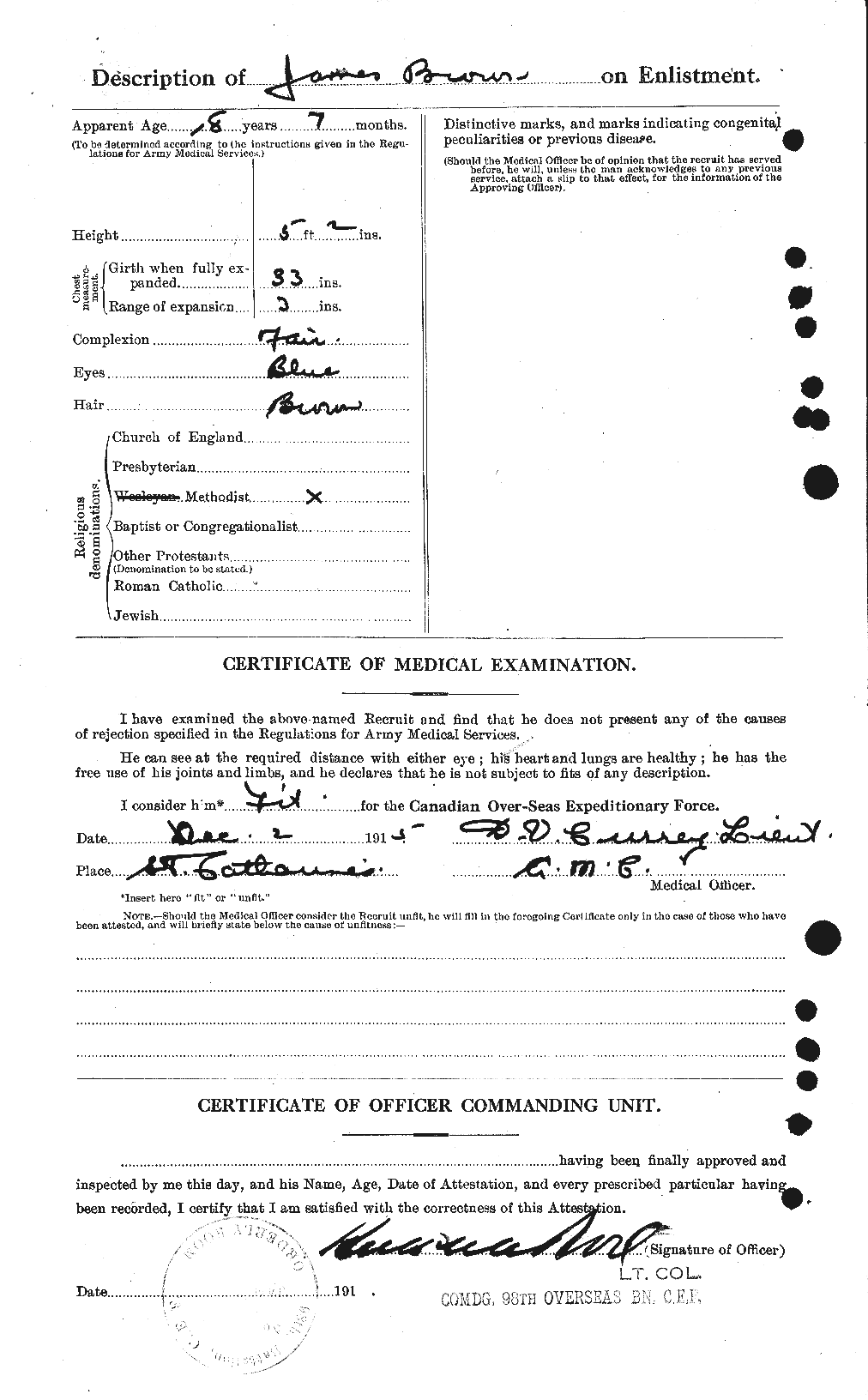 Personnel Records of the First World War - CEF 265711b