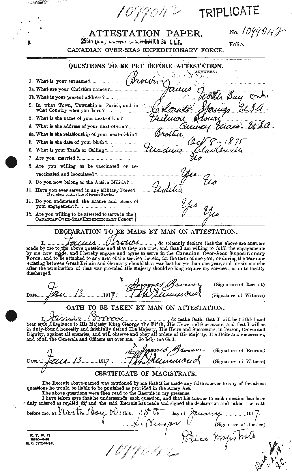 Personnel Records of the First World War - CEF 265738a