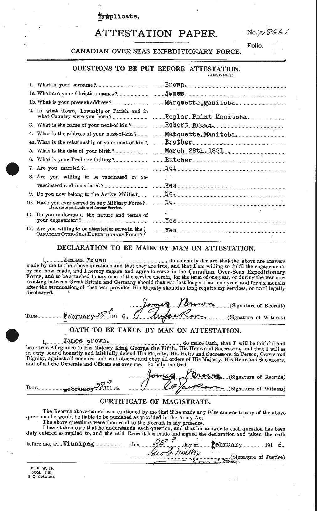 Personnel Records of the First World War - CEF 265745a